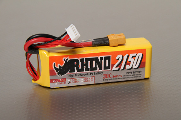 Rhinoの2150mAh 4S 14.8V 30C Lipolyパック