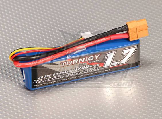 Turnigy 1700mAh 2S 20Cリポパック（スーツ1/16日モンスタービートルズ、SCT＆バギー）