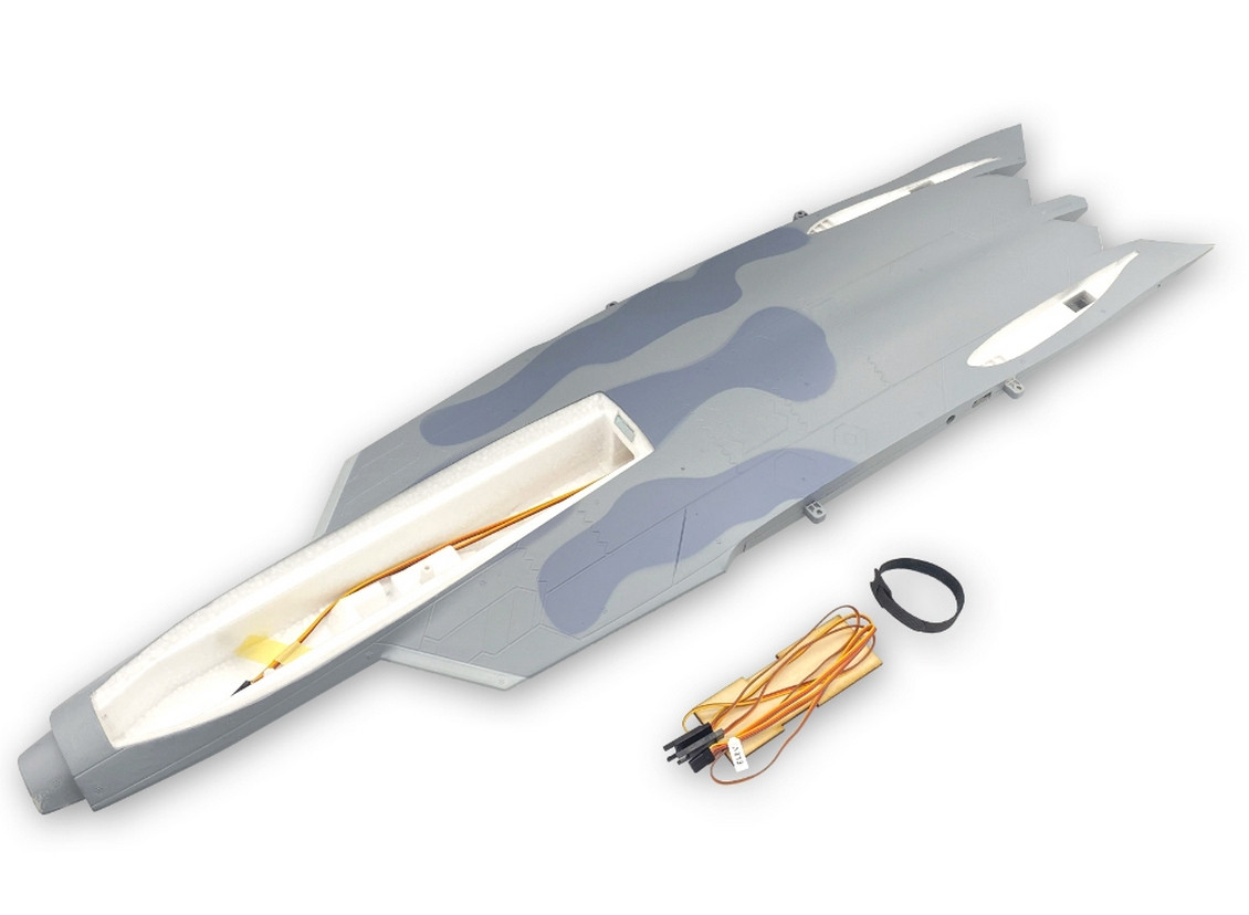 XFLY F-22 Raptor Twin 40mm EDF Jet Replacement Fuselage w/Wiring ...