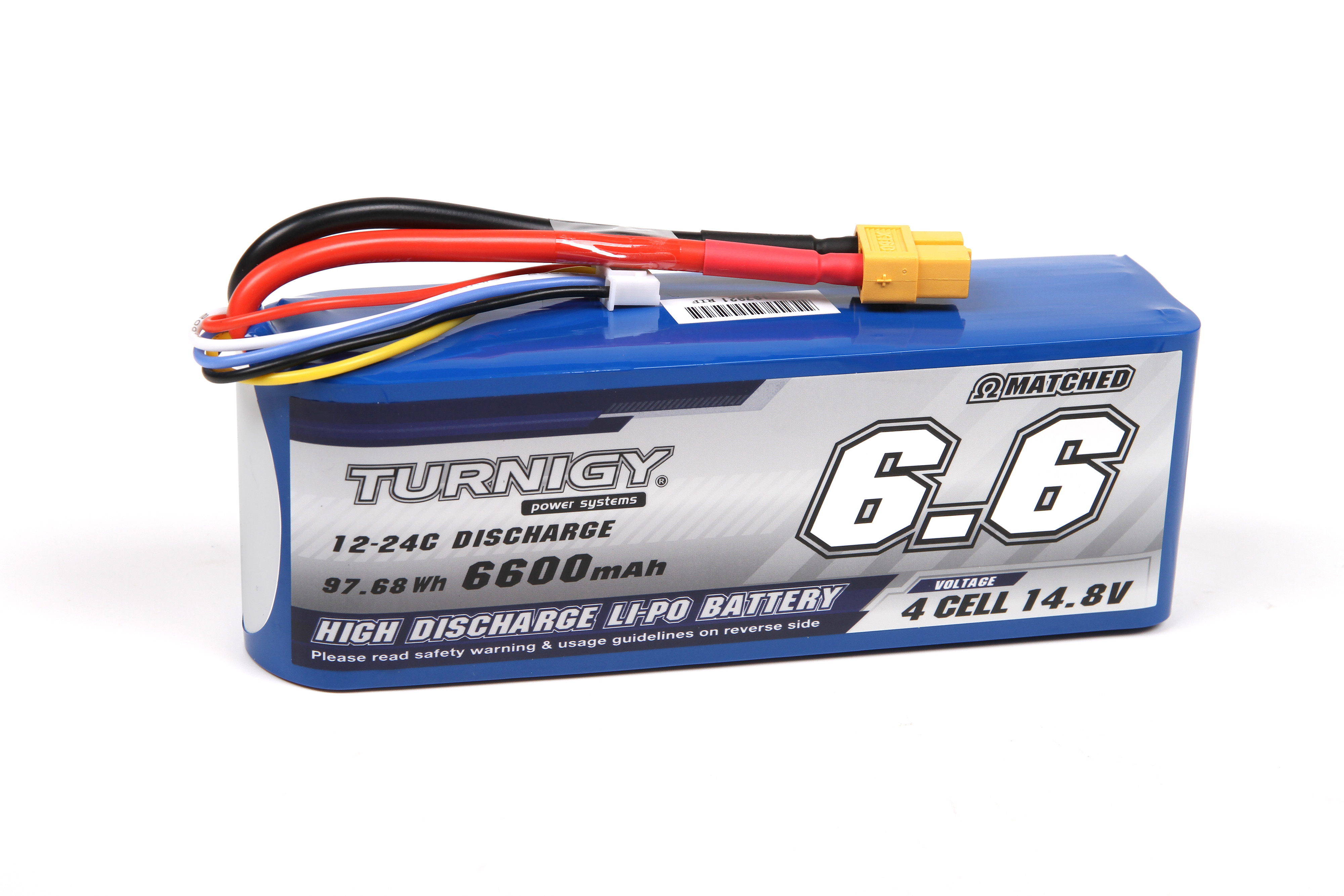Turnigy High Capacity Batteries 6600mAh 4S 12C Drone Lipo Pack w/XT60