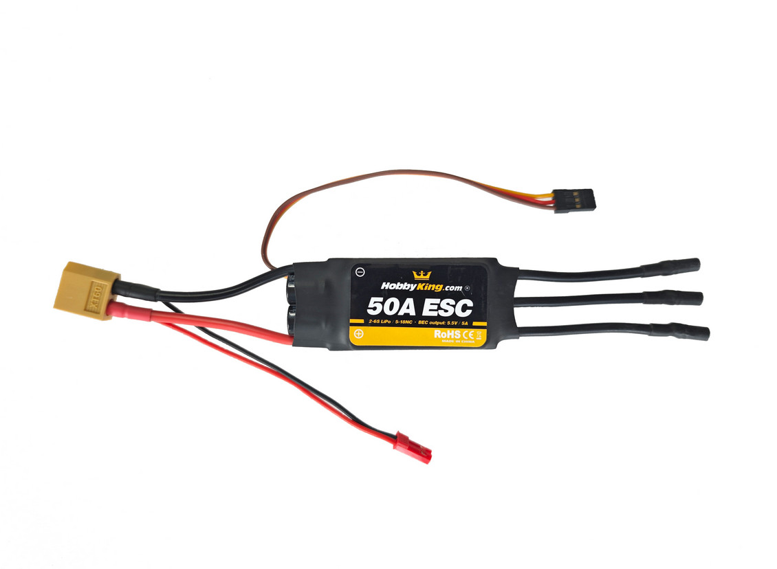 HKing Paramotor V2 50A ESC w/LED Light Bar JST Connector hobbyking