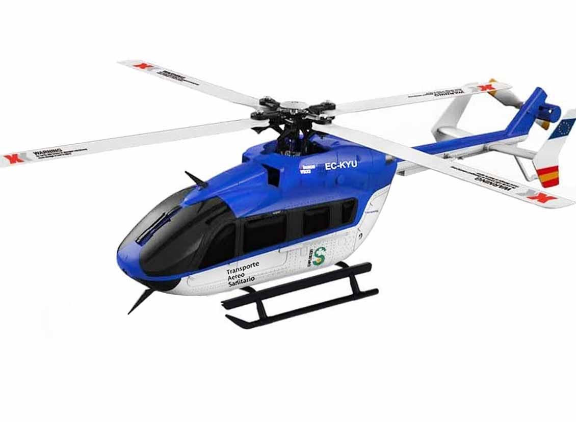 XK (BNF) K124 Mini EC145 Scale 6ch Helicopter w/Brushless Motor & 3/6
