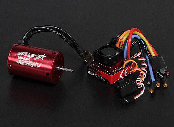 爆売り！ Turnigy TrackStar防水1/10ブラシレスパワーシステム4250KV / 80A アンプ