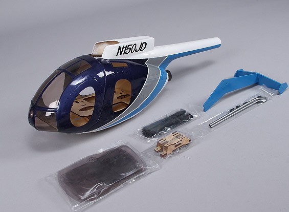 ヘリ450サイズ用のヒューズMD500グラスファイバー胴体