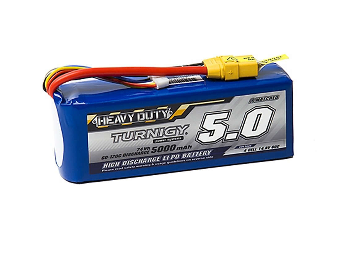 Turnigy Heavy Duty 5000mAh 4S 60C Lipo Pack w/XT-90 | HobbyKing