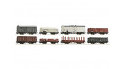 Roco/Fleischmann HO Scale 8 Piece Freight Wagon Set NS