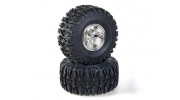 HobbyKing 1/10 Truck Rock Crawler 130mm Wheel & Tire (Silver Rim) (2pcs)