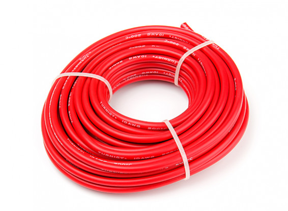 Turnigy High Quality 10AWG Silicone Wire 10m (Red)