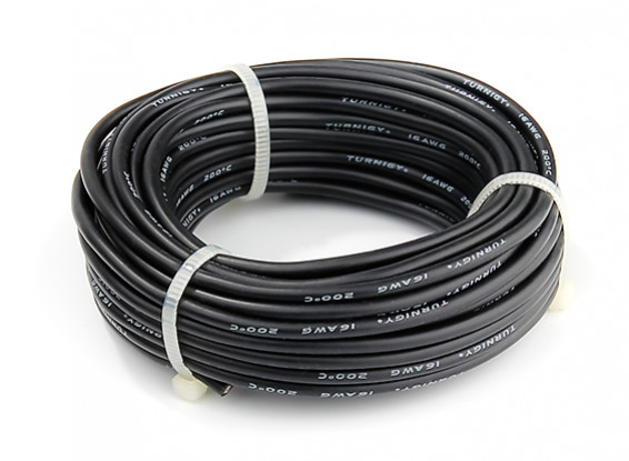 Turnigy High Quality 16AWG Silicone Wire 9m (Black)