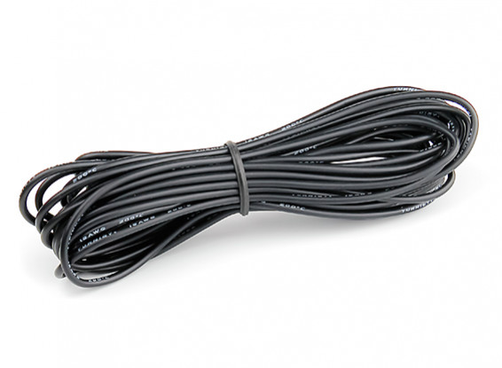 Turnigy High Quality 18AWG Silicone Wire 6m (Black)