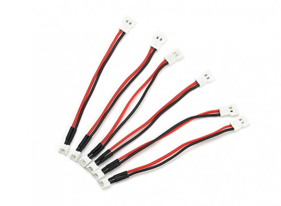  Molex 2.0mm (F) 2pin to Molex 1.25 (M) 2pin Battery Adapter Cable (80mm) (6pcs)