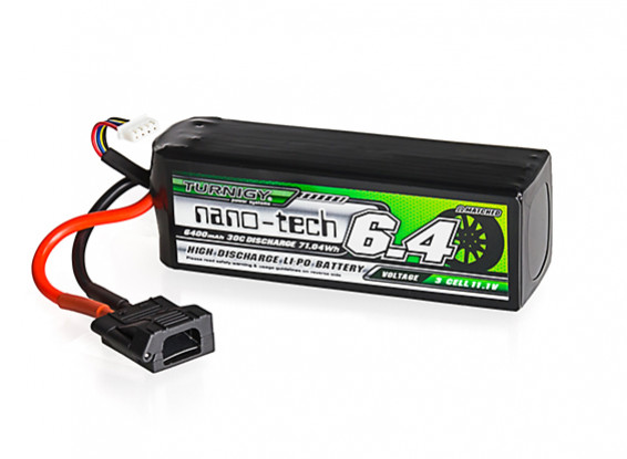 Turnigy nano-tech 6400mAh 3S 30C LiPo Battery w/Flat Connector
