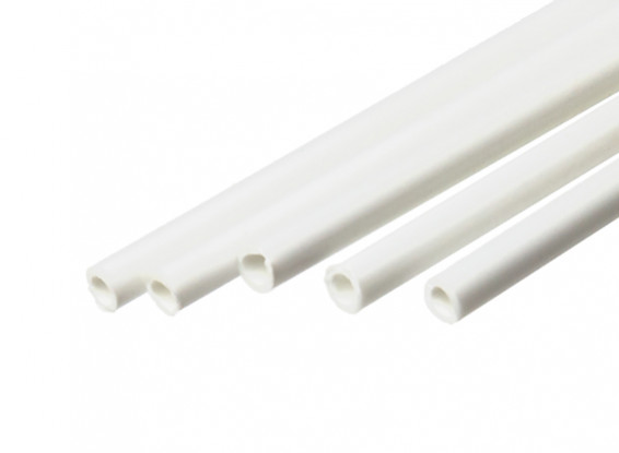 ABS Round Tube 3.0mm OD x 500mm White (Qty 5)