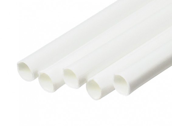 ABS Round Tube 5.0mm OD x 500mm White (Qty 5)