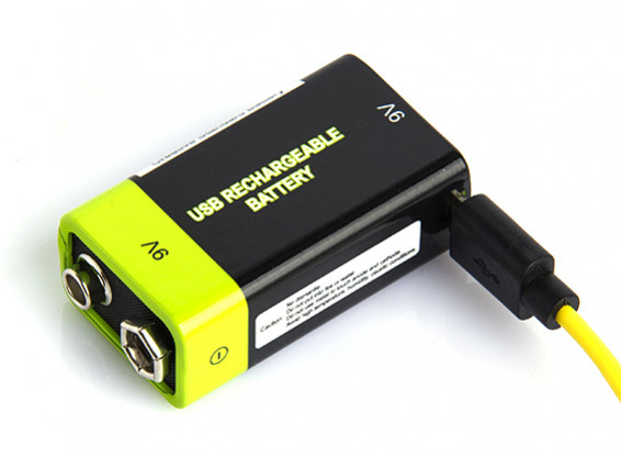 Znter 9V 400mAh USB Rechargeable LiPoly Battery (1pc)