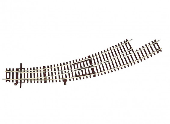RocoLine HO Medium Radius Lefthand Curved Turnout R5/R6 