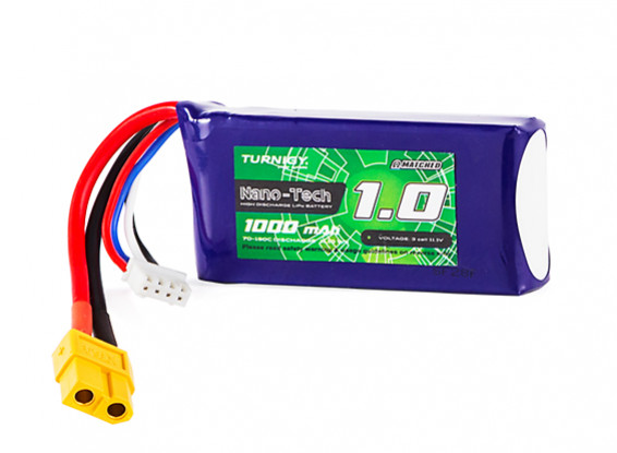 Turnigy Nano-Tech 1000mAh 3S 70C Lipo Pack w/XT60 (HR Technology)