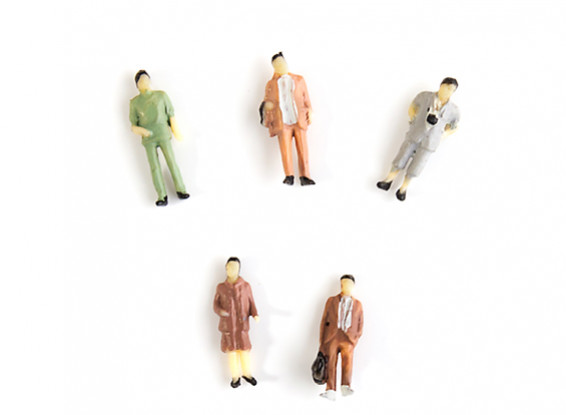 1/87th HO Scale Assorted Citizen Miniature Figures 5pcs