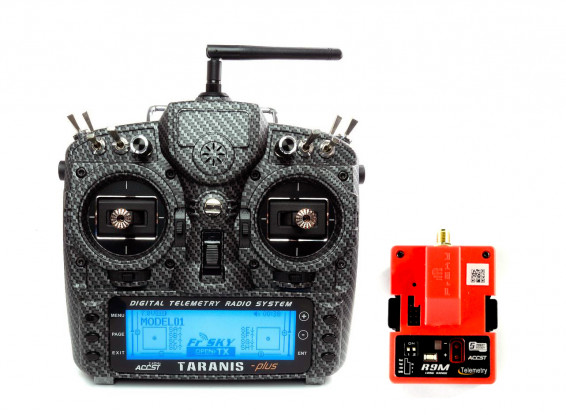 FrSky 2.4GHz ACCST TARANIS X9D PLUS Special Edition (M1) (US Ver) (Carbon Fiber) (US Plug) w/R9M