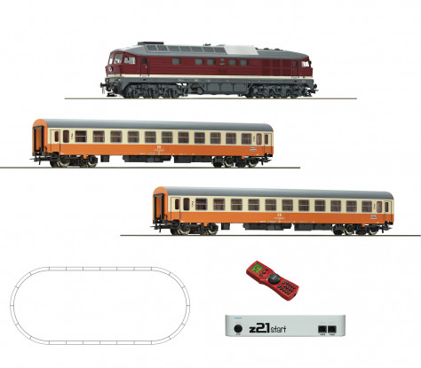 Roco/Fleischmann HO Digital Starter Set with Class 132 Diesel Locomotive and 2 Passenger Carriages DR (Epoch IV) 2