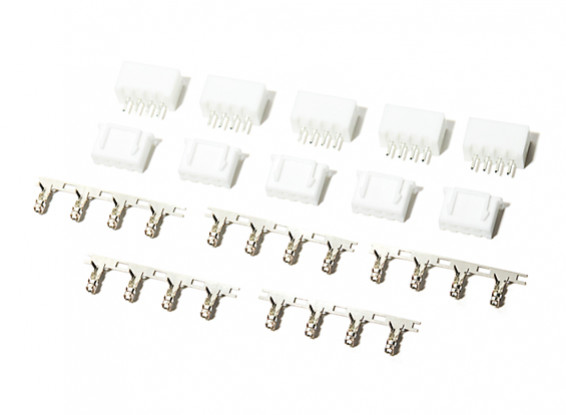 4 Pin (3S) JST-XH Balance Connectors Male/Female (5 pairs)