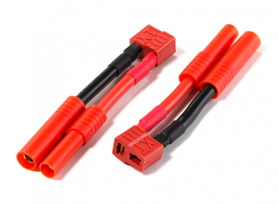 HXT 4mm Male/Female to Female T Connector Battery Adapter (2pcs)
