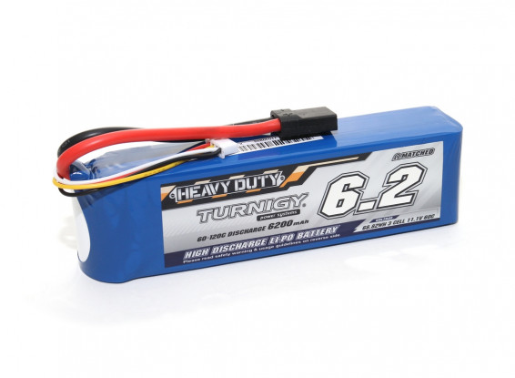 Turnigy Heavy Duty 6200mAh 3S 60C LiPo Battery Pack w/TR