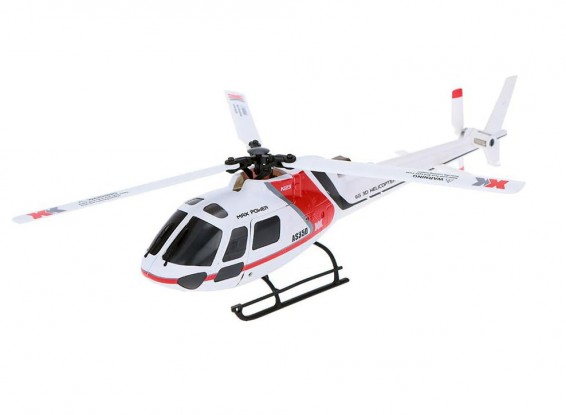 XK (RTF) K123 Mini AS350 Helicóptero à Escala 6ch com Motor Sem Escovas e Sistema de Giroscópio de 3/6-Eixos