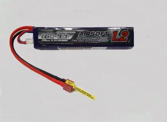 Turnigy nano-tecnologia 1200mAh 3S 15 ~ 30C Lipo AIRSOFT Pack (T-Connector)