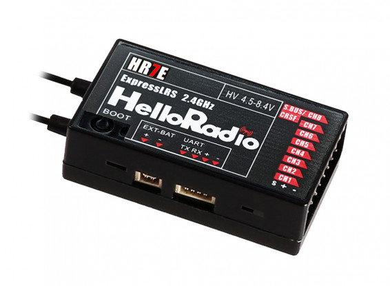 Helloradiosky HR7E ELRS 8 Channel 2.4GHz Receiver Black