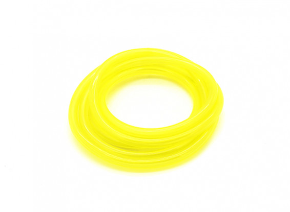 tubo de combustível de silício (1 mtr) Amarelo para o Gás / Brilho Motores 4.8x2.5mm