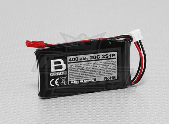 Bateria B-Grade 400mAh 2S 20C Lipoly