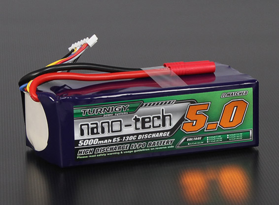 Turnigy nano-tecnologia 5000mAh 8S 65 ~ 130C Lipo pacote
