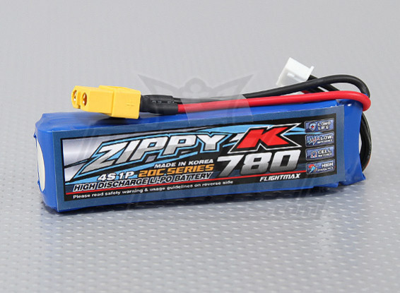Bateria Zippy-K Flightmax 780mAh 4S1P 20C Lipoly