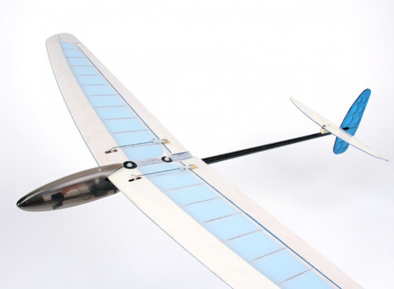 HobbyKing ™ Mini DLG Pro w / ailerons Balsa - Azul / 990 milímetros White (PNF)