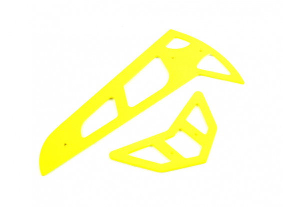 Neon Yellow Fiberglass horizontal / vertical Fins Trex 600