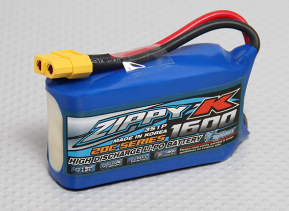 Bateria Zippy-K Flightmax 1600mAh 3S1P 20C Lipoly