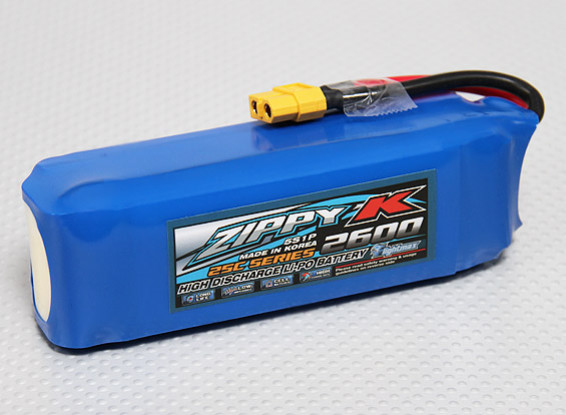Bateria Zippy-K Flightmax 2600mAh 5S1P 25C Lipoly