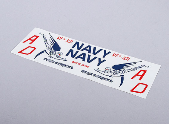Reapers da Marinha dos EUA sombrio para EDF Jet (azul) - 105mmx70mm principal insígnias