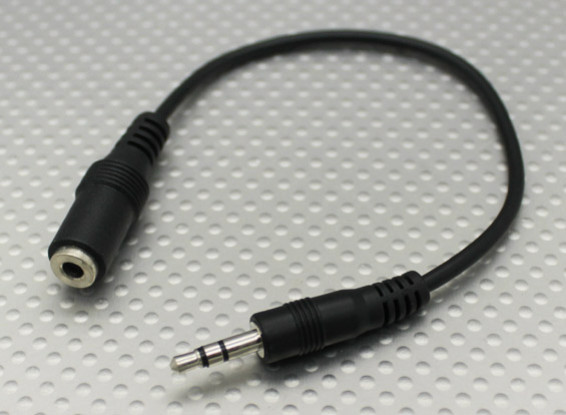 Graupner Transmissor Plug Adapter 3,5 mm para 3,5 milímetros Stereo plug para o Flight Simulator