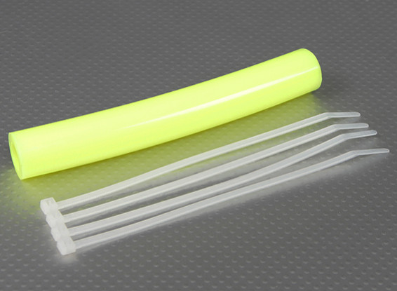 Exhaust Silicone acoplador Tubing 152x13.5mm (amarelo)