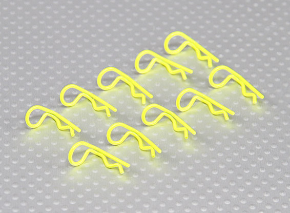 Pequeno-ring 90 clipes Deg corpo (amarelo) (10pcs)