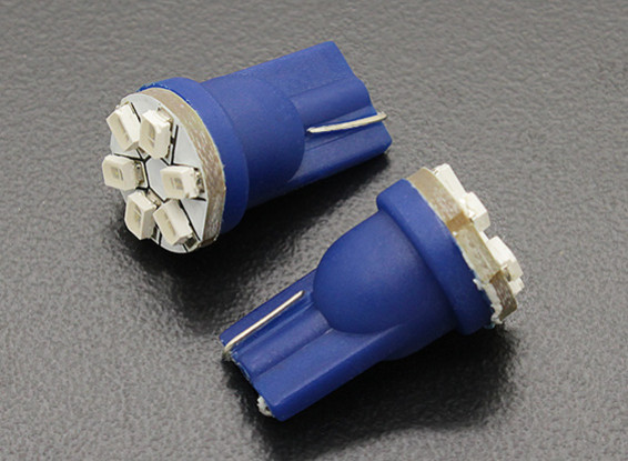 LED milho luz 12V 0.9W (6 LED) - Blue (2pcs)