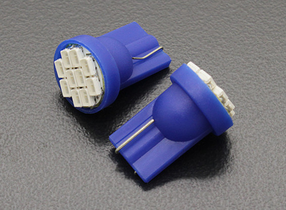 LED milho luz 12V 1.5W (10 LED) - Blue (2pcs)