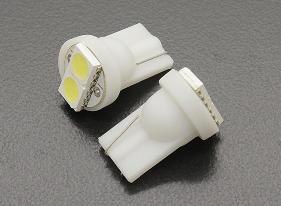 LED milho luz 12V 0.4W (2 LED) - branco (2pcs)