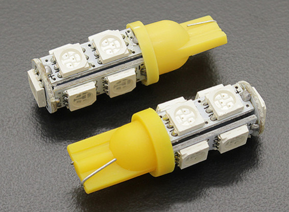 LED milho luz 12V 1.8W (9 LED) - amarelas (2pcs)