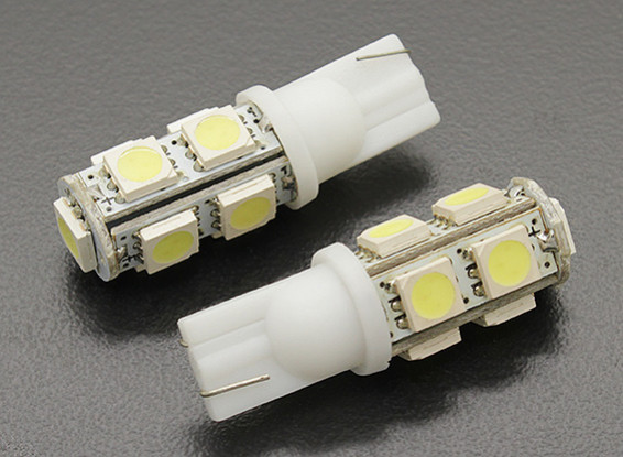 LED milho luz 12V 1.8W (9 LED) - branco (2pcs)