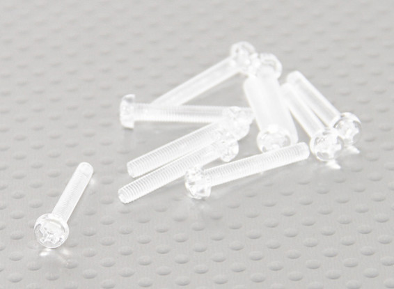 Parafusos policarbonato transparente M3x20mm - 10pcs / bag