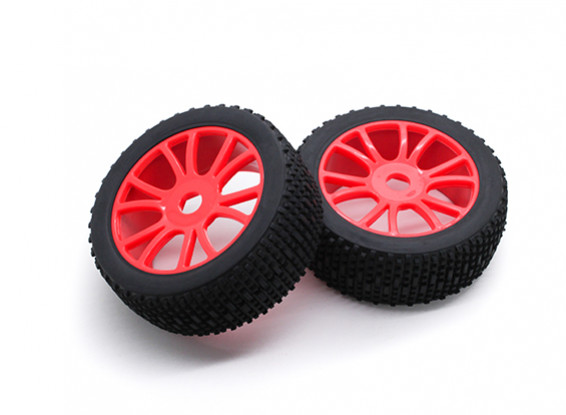 HobbyKing 1/8 Scale Scrambler Y-falou a roda / pneu 17 milímetros Hex (vermelho)