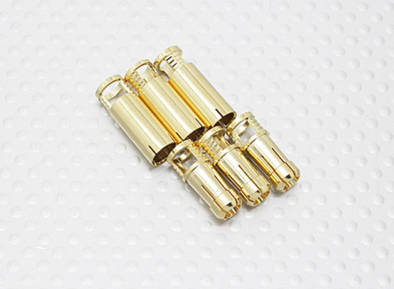 6 milímetros RCPROPLUS Supra X ouro Conectores de bala (3 pares)